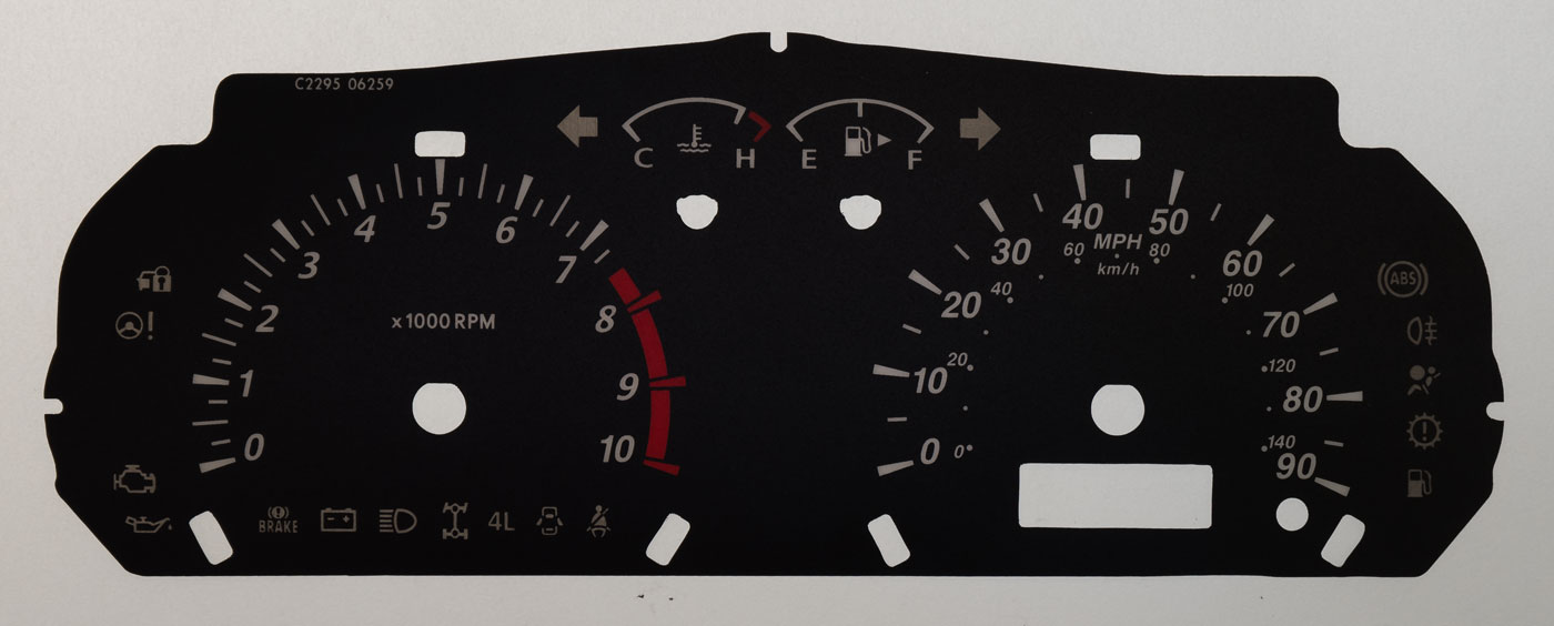 Suzuki Jimny 650cc KMH to MPH Conversion Dial. Part No. C2295