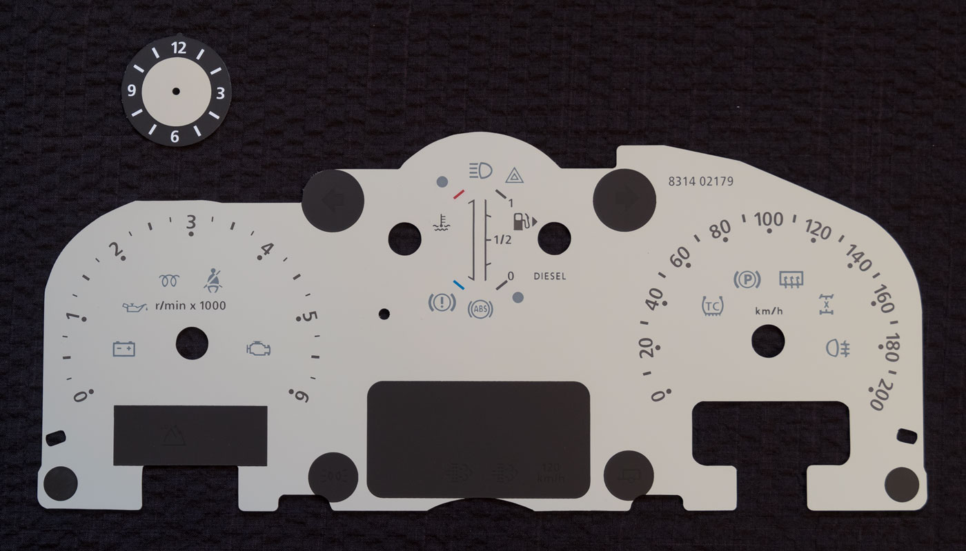Land Rover Defender White, Red, or Blue KMH Replacement Dial. Part No. 8314W / 8314R / 8314B / 8314G / 8314I - Image 8