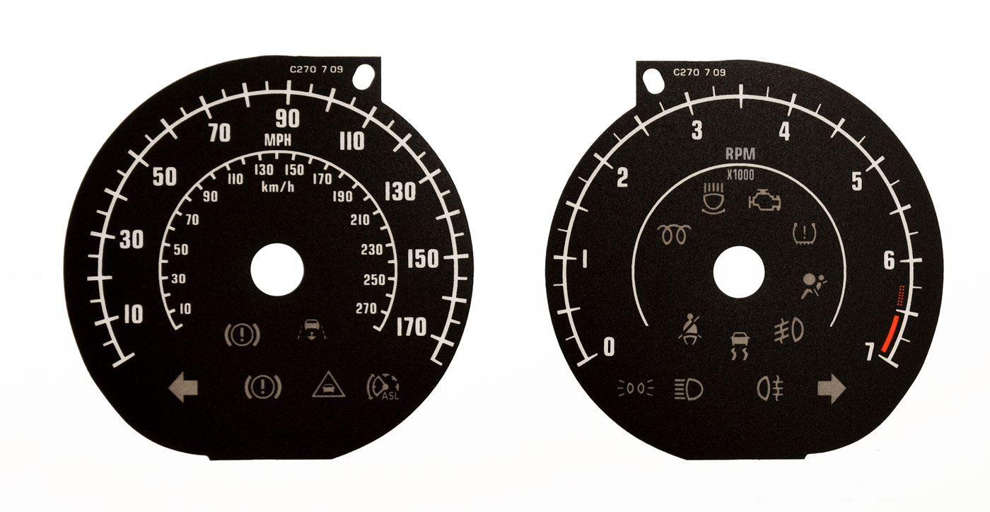 XKR KMH to MPH Conversion Dial for imported / exported vehicle. Part No. C270