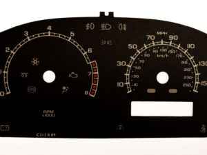 Jaguar X Type KMH to MPH Conversion Dial for imported vehicle. Part No. C312