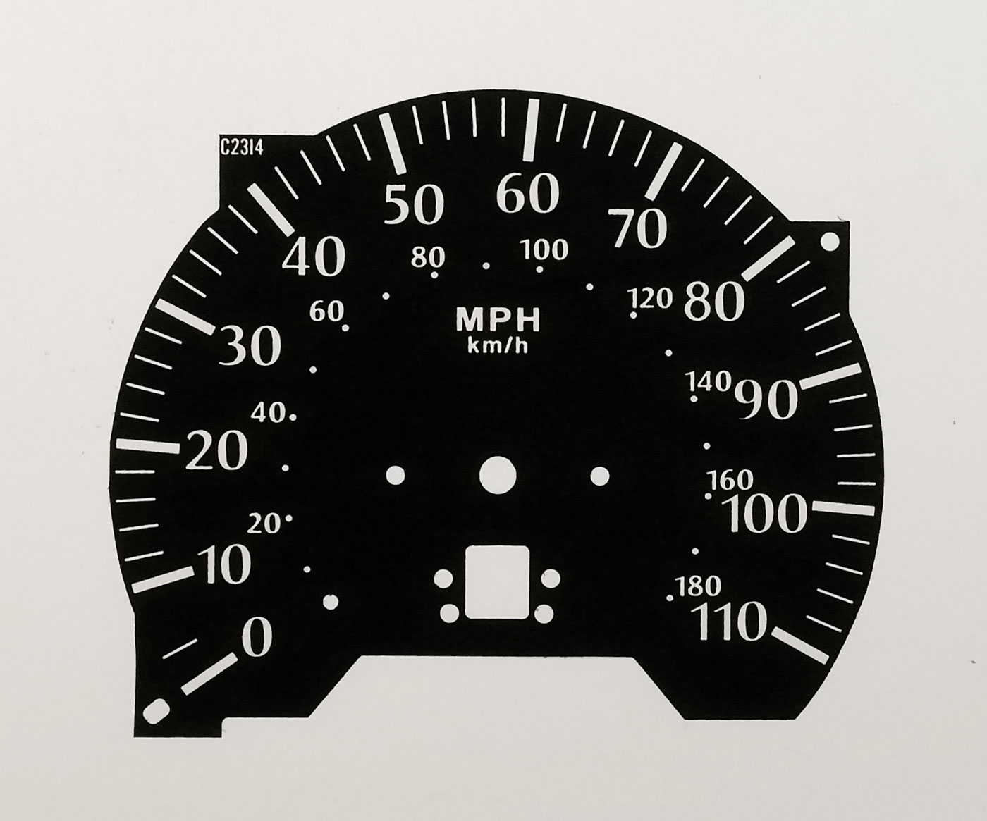 Nissan Laurel, KMH to MPH Conversion Dial for imported / exported vehicle. Part No. C2314