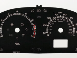 Jaguar X Type KMH to MPH Conversion Dial for imported vehicle. Part No. C307