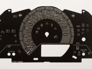 Toyota Yaris and Vitz KMH to MPH Conversion Dial for imported / exported vehicle. Part No. C2337